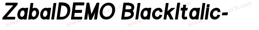 ZabalDEMO BlackItalic字体转换